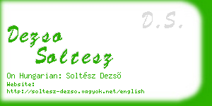 dezso soltesz business card